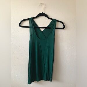 Alo Criss-Cross and Mesh Tank Green